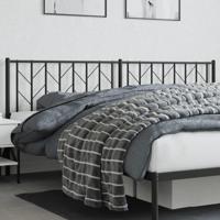 Hoofdbord 200 cm metaal zwart - thumbnail