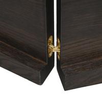 VidaXL Wastafelblad 220x50x(2-4) cm behandeld massief hout donkerbruin - thumbnail