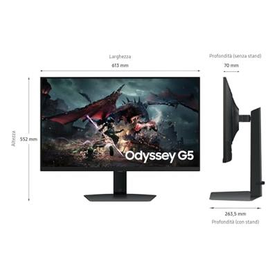 Samsung Odyssey G5 LS27DG500EUXEN 27 Quad HD 180Hz IPS Gaming Monitor