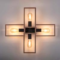 Just Light Landelijke plafondlampFranky 4-lichts - 15656-18 - thumbnail
