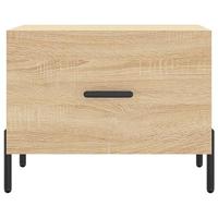 Salontafel 50x50x35 cm bewerkt hout sonoma eikenkleurig - thumbnail