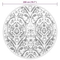 VidaXL Buitentapijt arakil ø200 cm polypropeen oranje en wit - thumbnail