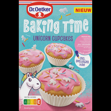 Dr. Oetker Baking Time Unicorn Cupcakes Bakmix 242 g bij Jumbo
