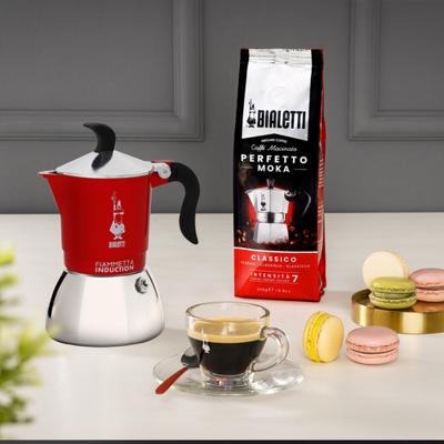 Italiaanse Koffiepot Bialetti FIAMMETTA INDUCTI Rood Aluminium 4 Koppar - thumbnail