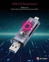 ICY BOX IB-CR200-C, SD/microSD USB 2.0 Card Reader mit Type-C® & -A und Micro-B Anschlüs USB-stick USB-C 2.0 Antraciet (mat) - thumbnail