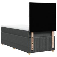 Boxspring met matras stof donkergrijs 160x200 cm - thumbnail