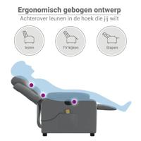 Massagestoel verstelbaar kunstleer grijs - thumbnail