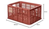 Gerecyclede fietskrat Basil Crate S 17.5 liter 29 x 39 x 20 cm - terra red - thumbnail