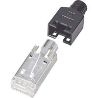 Hirose Electronic RJ45-stekker, afgeschermd CAT5 TM 11 Stekker, recht Aantal polen: 8P8C Zwart 1 stuk(s) - thumbnail