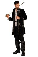 Buccaneer zwart carnavalsjas heer - thumbnail