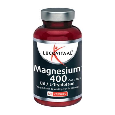 Lucovitaal Magnesium 400 met Vitamine B6 & L-Tryptofaan Capsules Lucovitaal Magnesium 400 met Vitamine B6 & L-Tryptofaan Capsules