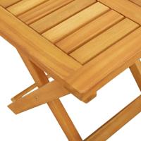 Ligbedden 2 st met tafel massief acaciahout - thumbnail