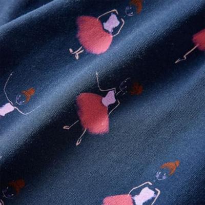 Kinderjurk ballerinaprint 140 marineblauw - thumbnail