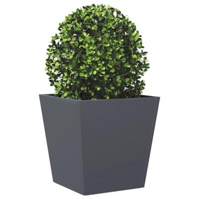 Plantenbakken 2 st 40x40x40 cm staal antracietkleurig