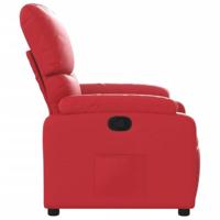 Fauteuil verstelbaar kunstleer rood - thumbnail
