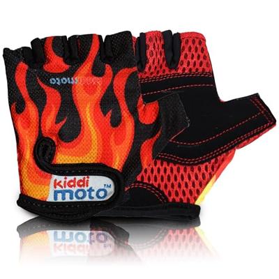 Kiddimoto Flame Vingerloze fietshandschoenen Unisex Zwart Kiddimoto Flame Vingerloze fietshandschoenen Unisex Zwart