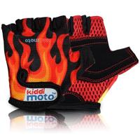 Kiddimoto Flame Vingerloze fietshandschoenen Unisex Zwart - thumbnail