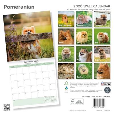 Pomeranian Kalender 2026 Pomeranian Kalender 2026