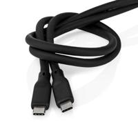 Nedis USB-Kabel | USB 3.2 Gen 1 | USB-C Male | USB-C Male | 60 W | 8K@30Hz | 5 Gbps | Vernikkeld | 1.50 m | Rond | Silicone | Zwart | Doos - - thumbnail