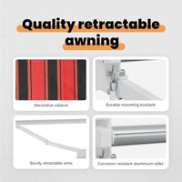 VidaXL Markies oranje en bruin 500 x 300 x 165 cm polyester en metaal - thumbnail