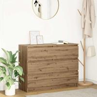 Dressoir 100x35x76 cm spaanplaat ambachtelijk eikenkleurig - thumbnail