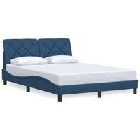 Bedframe zonder matras stof blauw 140x190 cm - thumbnail