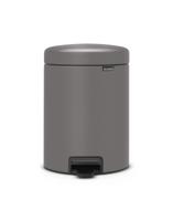 Brabantia pedaalemmer Newlcon 5 liter mineral concrete grey - thumbnail