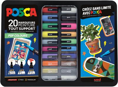 Paintmarker uni posca pop colours metalen 20st Paintmarker uni posca pop colours metalen 20st