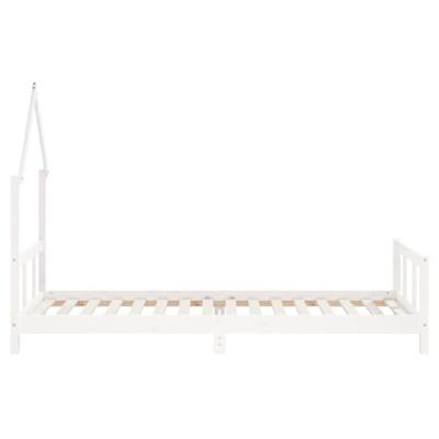 Kinderbedframe 90x200 cm massief grenenhout wit