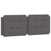 Hoofdbordkussen 120 cm kunstleer grijs - thumbnail