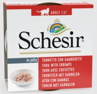 SCHESIR in jelly Tuna with shrimps - nat kattenvoer - 85 g - thumbnail