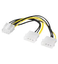 Goobay 93241 PC grafische kaart stroomkabel/stroomadapter, PCI-E naar PCI Express 8 Pin