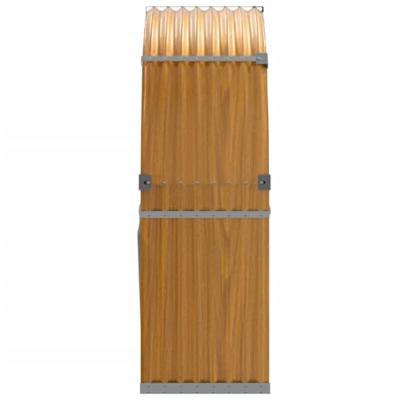 VidaXL Haardhoutopslag 120x45x140 cm gegalvaniseerd staal lichtbruin