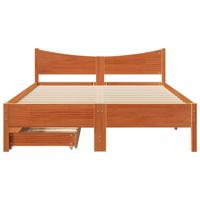 Bedframe met lades massief grenenhout wasbruin 150x200 cm - thumbnail