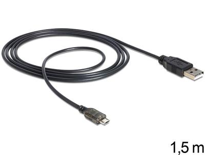 Delock 83272 USB naar Micro USB data- en voedingskabel met LED-indicatie Delock 83272 USB naar Micro USB data- en voedingskabel met LED-indicatie