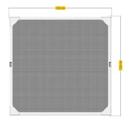 Muggennet Schellenberg Magnetisch Met lijst Glasvezel Wit (100 x 120 cm)