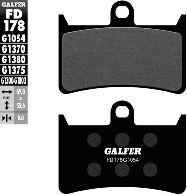 GALFER remblokken "fd178" brake pads organ. fd178 g1054
