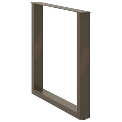 Eettafelpoten 3 st U-vormig 90x(72-73) cm staal naturel