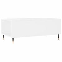 Salontafel 90x50x36,5 cm bewerkt hout wit - thumbnail