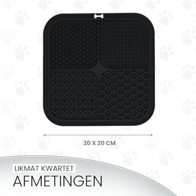 Eat Slow Live Longer Lick Mat Quad Grey