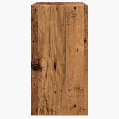 Bijzettafel 50x26x50 cm bewerkt hout oud houtkleurig