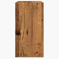 Bijzettafel 50x26x50 cm bewerkt hout oud houtkleurig - thumbnail