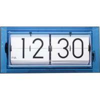 NeXtime NE-5209BL Tafel/wandklok Big Flip 36x16.7x8.5cm Acryl Blauw - thumbnail