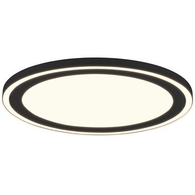 Ronde LED Plafondlamp 29W. Mat Zwart. Warm Wit 3000K. Kunststof