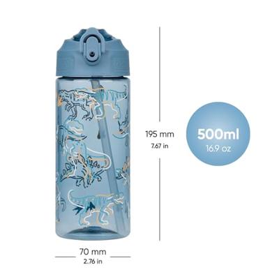 Baagl Dinosaurus Drinkfles 500ml met Rietje