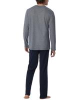 Schiesser Pyjama jeans blauw met knoopjes - thumbnail