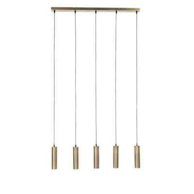 QAZQA Moderne hanglamp brons 5-lichts - Jeana