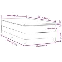Boxspring met matras fluweel zwart 90x220 cm - thumbnail