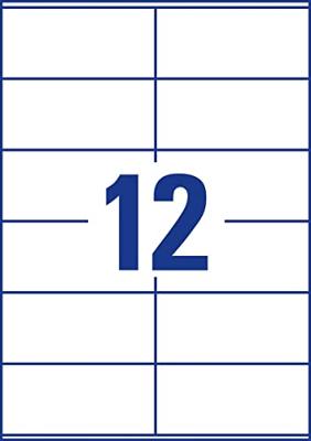 Etiket avery lr3424 105x48mm wit 1200st | 5 stuks