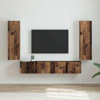 TV Wandkast 2 pcs Oud Hout 30 x 31 x 100 cm Bewerkt hout - thumbnail